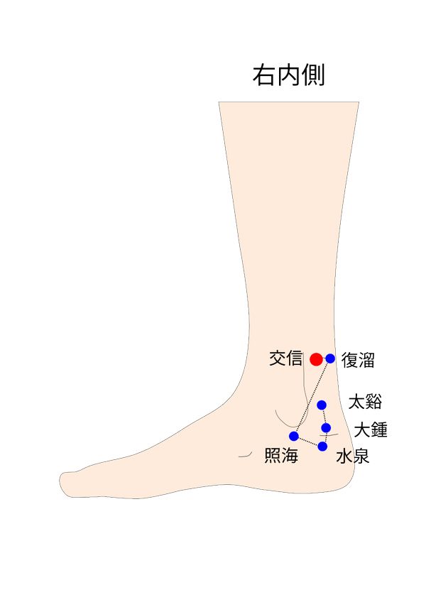 腎経の交信穴